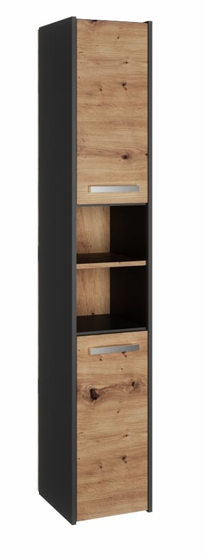 Topeshop S30 ANTRACYT/ARTISAN szafka łazienkowa