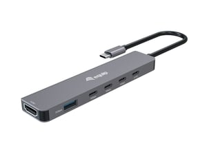 Equip 133500 Dockingstation, kabelgebunden, USB 3.2 Gen 1 (3.1 Gen 1), Typ C, grau