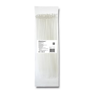 Qoltec 52201 kabelband Kabelband för stege Nylon Vitt 100 st.