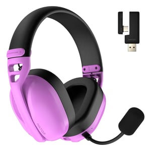 HATOR Hyperpunk 3 Wireless-Headset – kabelgebunden und kabellos – Kopfbügel – Gaming – USB Typ C / USB Typ A – Bluetooth – Violett