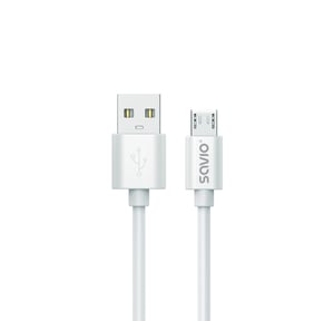 Savio USB-Kabel 3 m USB 2.0 USB A – Micro-USB Weiß CL-167 USB-Kabel Micro-USB A Weiß