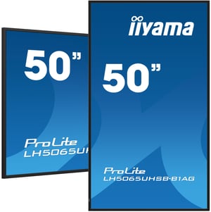 iiyama LH5065UHSB-B1AG signage display Flat-panel Digital Signage 125,7 cm (49.5") LCD Wi-Fi 800 cd/m² 4K Ultra HD Black Built-in Processor Android 11 24/7