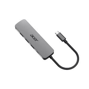 Acer 5-in-1 Type-C Dongle, Wired USB 3.2 Gen 1 (3.1 Gen 1) Type-C, Silver