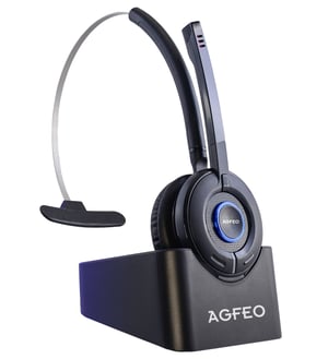 AGFEO 6101543 Headphones/Headset Wireless Headband Office/Call Center Black