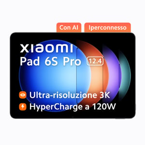 Xiaomi Pad 6S Pro Snapdragon 256 GB 31,5 cm (12.4") 8 GB Wi-Fi 7 (802.11be) Grafitowy, Szary