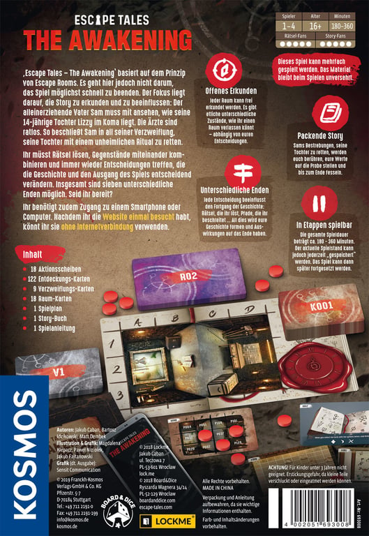 Kosmos Escape Tales: The Awakening Gra planszowa Dedukcja
