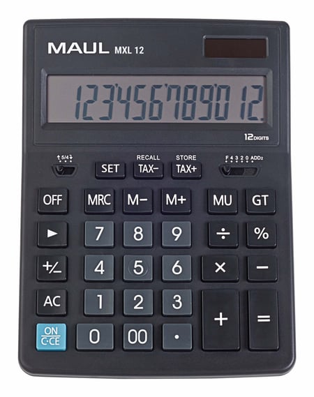 MAUL MXL 12 kalkulator Desktop Wyświetlacz kalkulatora Czarny