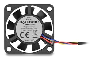 DeLOCK 67293 system chłodzenia komputerów Obudowa komputera Wentylator 4 cm Czarny 1 szt.