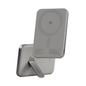 PanzerGlass empower™ by ® empower™ Bank mit Spin Stand | 5000 mAh | Titan | Kabelloses Laden | Titan