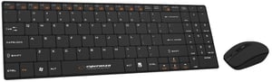 Esperanza EK122K klawiatura Dołączona myszka RF Wireless QWERTY Czarny