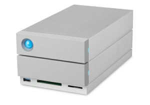 LaCie 2big Dock Thunderbolt 3 32 TB (2×16 TB 7200 RPM ENTERPRISE) USB-C, THUNDERBOLT 3, DP, KORTLÄSARE, 5 ÅRS GARANTI hårddiskarray Grå