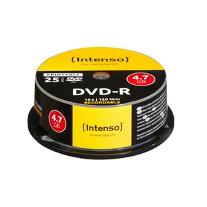 Intenso DVD-R 4.7GB, Printable, 16x, 4.7 GB, 25 pcs.