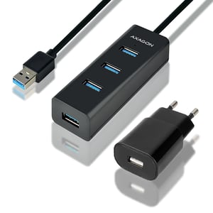 Axagon HUE-S2BP USB 3.2 Gen 1 (3.1 Gen 1) Type-A-Hubs und -Konzentratoren, 5000 Mbit/s, schwarz