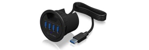 ICY BOX IB-HUB1403 USB 3.2 Gen 1 (3.1 Gen 1) Type-A 5000 Mbit/s Black