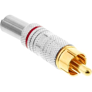 InLine 99110O wtyczka RCA Złoto, Czerwony, Srebrny
