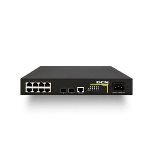 DCN S4200-10P-SI, hanterad L2 Gigabit Ethernet-nätverksswitch (10/100/1000) med PoE-stöd, svart