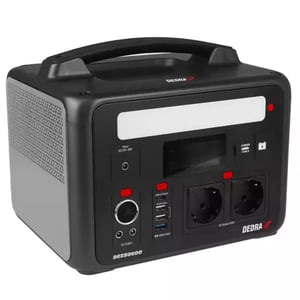 DEDRA DEZS0600 Portable Power Station, Lithium Iron Phosphate (LiFePO4), 50,000 mAh, 1,200 W, 9 kg