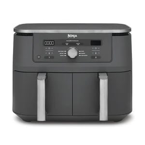 Ninja DZ400EU Fritteuse, doppelt, 9,5 l, Standgerät, 2470 W, Heißluftfritteuse, grau