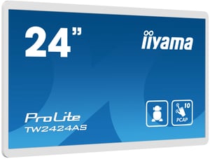 iiyama TW2424AS-W1 signage display Flat-panel Digital Signage 60,5 cm (23.8") Wi-Fi 250 cd/m² 4K Ultra HD Black Touchscreen Built-in Processor Android 24/7