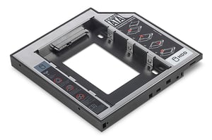 Digitus SSD-/HDD-monteringsram för CD-/DVD-/Blu-ray-enhetsport, SATA-till-SATA III-adapter, monteringshöjd 12,7 mm