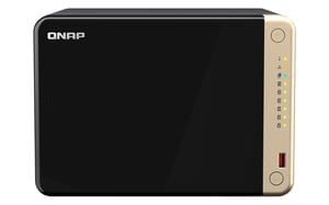 QNAP TS-664 NAS Tower Intel® Celeron® N5095 8 GB DDR4 0 TB QNAP QTS Czarny, Brąz
