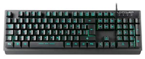 LC-Power LC-KEY-4B-LED klawiatura Dom USB QWERTZ Niemiecki Czarny