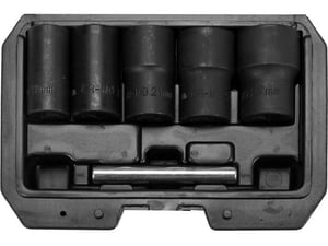 Yato YT-06032 Screw Extractor, 6-Piece Set for Removing Screws, Black