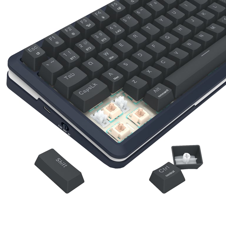 REDRAGON K708-RGB-PRO FLEKACT klawiatura USB + RF Wireless + Bluetooth Czarny