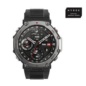 Amazfit T-Rex 3 3.81 cm (1.5") AMOLED 48.5 mm Digital 480 x 480 px Touchscreen Black Wi-Fi GPS