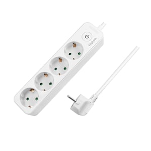 LogiLink LPS245 rozgałęziacz 1,5 m 4 x gniazdo sieciowe Wewnętrzna Biały