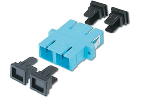 Digitus SC/SC-Glasfaseradapter, Duplex, Multimode OM3, Keramikferrule, blau