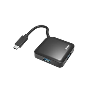 Hama 00200112 USB 3.2 Gen 1 (3.1 Gen 1) Type-C-Hubs und -Konzentratoren, 5000 Mbit/s, schwarz