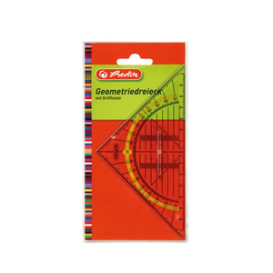 Herlitz 10412310 45° Triangle Set Square, Clear Plastic, 1 pc.