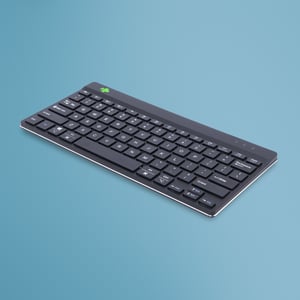 R-Go Tools Ergonomische R-Go Compact Break-Tastatur, Bluetooth, mit Software für Pausen, QWERTY (US), schwarz