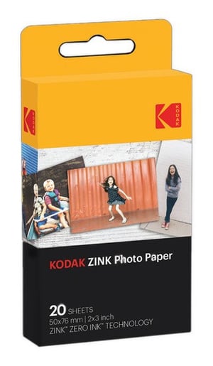 Kodak ZINK fotopapper, snabbfilm, 20 st., 50 x 76 mm