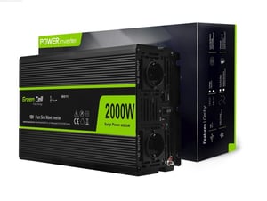 Green Cell INV11 adapter zasilający/ inwentor Automatyczna 2000 W Czarny