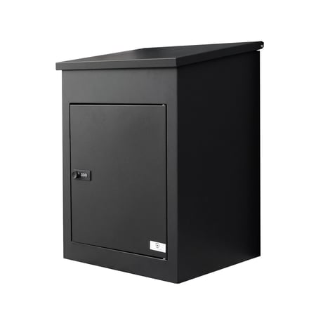 Extralink LOCKSTAR PACZKOMAT SKRZYNKA NA PACZKI 44X34X55CM STALOWA SKRZYNIA skrzynka na listy Czarny Pudełko na paczkę Metal
