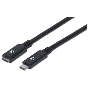 Manhattan 355230 USB 3.2 Gen 2 (3.1 Gen 2) Cable, 0.5 m, USB-C, 10 Gbit/s, Black
