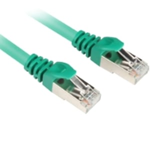 Sharkoon 0.25 m Cat.6 S/FTP Network Cable, Green, 0.25 m Cat6 S/FTP (S-STP)
