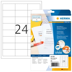 HERMA 4227 bedruckbare Etiketten, weiß, selbstklebende Etiketten zum Bedrucken