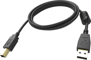 Vision TC 3MUSB/BL USB 2.0 Cable, 3 m, USB A to USB B, Black