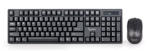 Gembird KBS-W-01 tangentbord Medföljande mus Universell RF-trådlös QWERTY Engelska Svart