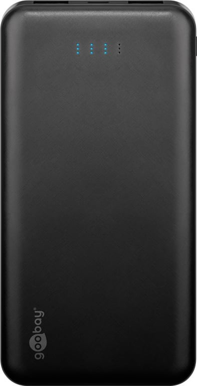 фото Зовнішній акумулятор (павербанк) Goobay 10000mAh Slimline Black (40891)