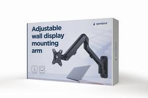 Gembird MA-WA1-02 Monitorhalterung / Ständer 68,6 cm (27") Wandmontage Schwarz
