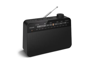 Philips TAR2509/10 Portable Analog Radio, Black