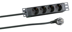 EFB Elektronik EK631DE.10 rozgałęziacz 2 m 4 x gniazdo sieciowe Wewnętrzna Czarny