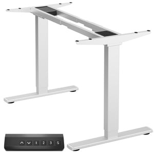 ONKRON CDF222E-W Standing Desk Frame, Electric, 2 x Legs, White