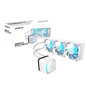 GIGABYTE EAGLE 360 ICE All-in-One-Flüssigkeitskühler für den Prozessor, 12 cm, weiß, 4 Stück.