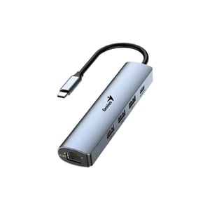 Genius UH-545 USB Type-C Hubs and Concentrators 625 Mbit/s Gray, Iron