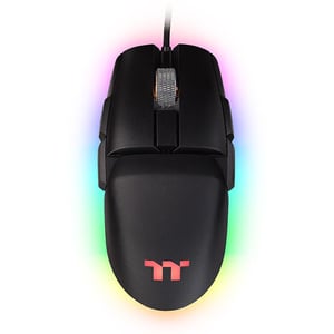 Thermaltake Argent M5 RGB gamingmus, tvåhandsmodell, USB typ A, optisk 16000 DPI